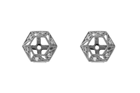 B055-18107: EARRING JACKETS .08 TW (FOR 0.50-1.00 CT TW STUDS)