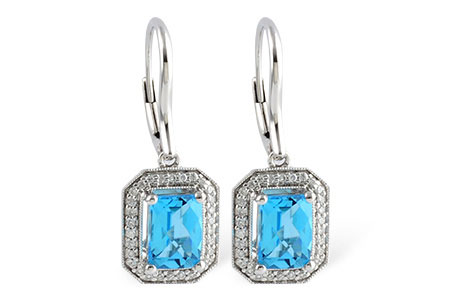 A242-39916: EARR 2.20 BLUE TOPAZ 2.36 TGW