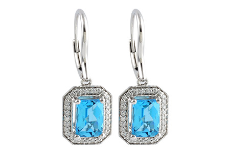 A242-39916: EARR 2.20 BLUE TOPAZ 2.36 TGW