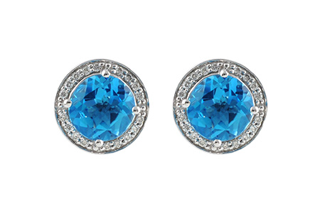 A242-39998: EARR 4.22 BLUE TOPAZ 4.41 TGW