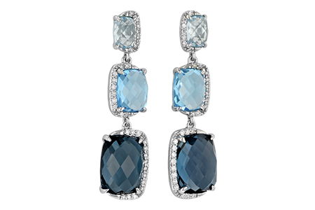 A243-34507: EARR 12.37 BLUE TOPAZ 12.66 TGW