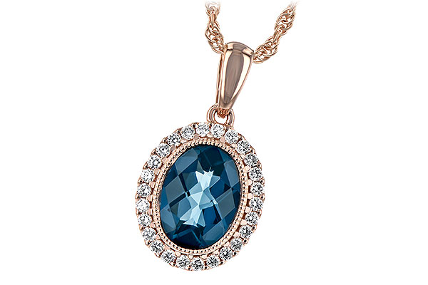 A244-19925: NECK 1.28 LONDON BLUE TOPAZ 1.41 TGW