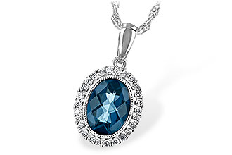 A244-19925: NECK 1.28 LONDON BLUE TOPAZ 1.41 TGW