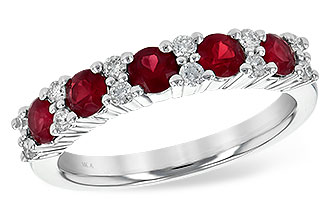 A245-10907: LDS WED RG .88 RUBY 1.12 TGW