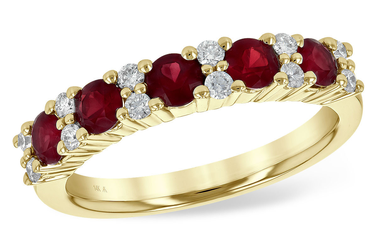 A245-10907: LDS WED RG .88 RUBY 1.12 TGW