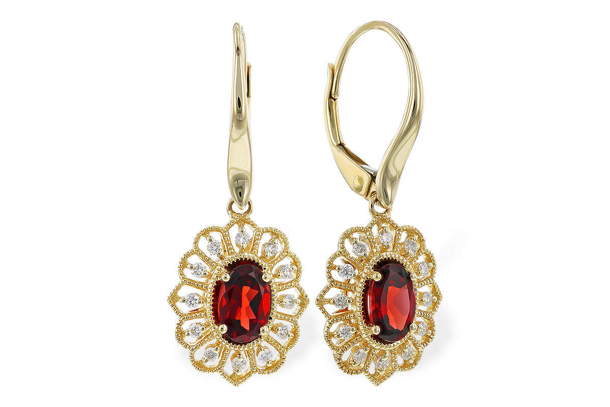 A328-76361: EARR 1.08 TW GARNET 1.24 TGW (6x4MM GAR)