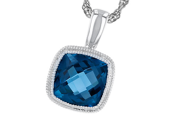 A328-78098: NECKLACE 1.10 CT LONDON BLUE TOPAZ