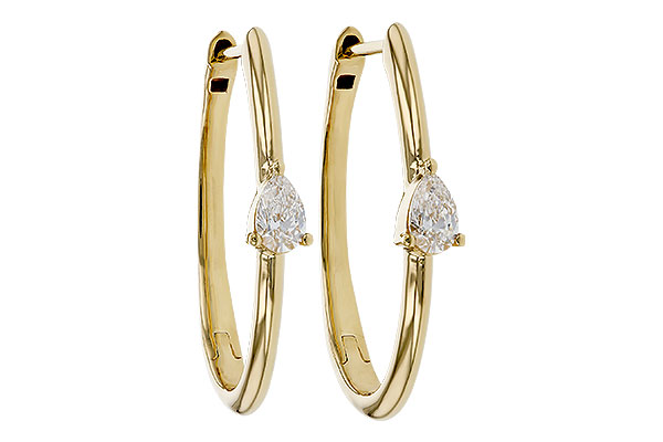 A329-66316: EARRINGS .45 TW PEAR DIAMONDS