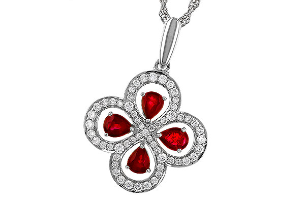A329-66325: NECKLACE .68 RUBY TW .96 TGW