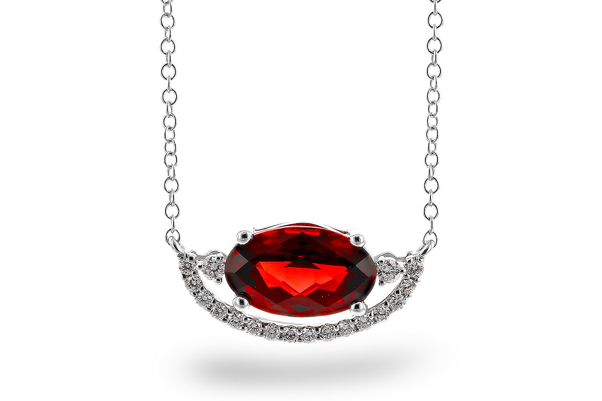 A329-66334: NECKLACE 1.94 GARNET 2.08 TGW (10x6MM GAR / 18")