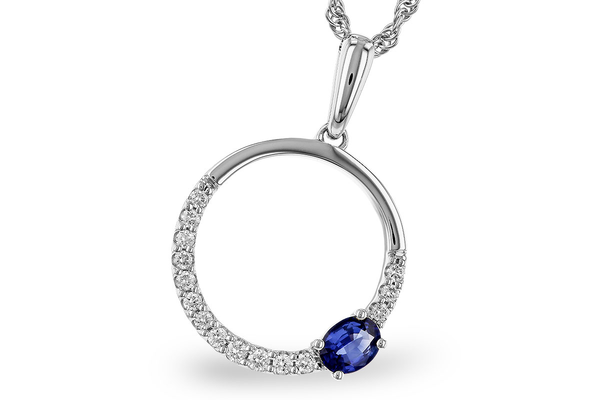 A329-67198: NECKLACE .28 SAPPHIRE .43 TGW