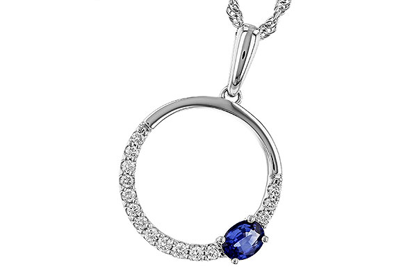A329-67198: NECKLACE .28 SAPPHIRE .43 TGW