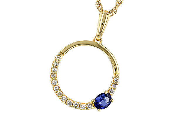 A329-67198: NECKLACE .28 SAPPHIRE .43 TGW