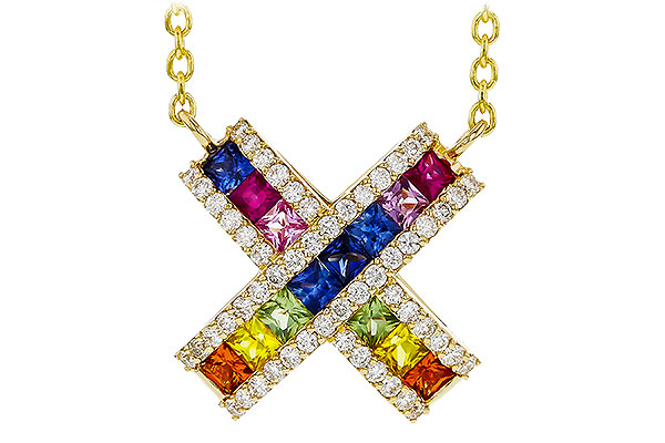 A329-67207: NECK .84 MULTI-COLOR SAPP 1.11 TGW (18")