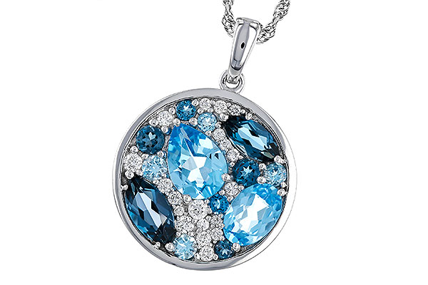 A329-68125: NECKLACE 2.31 TW BLUE TOPAZ 2.48 TGW