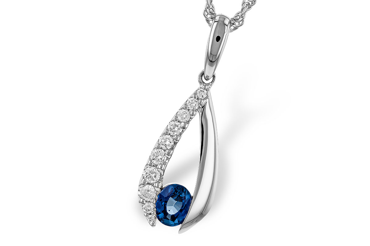 A329-69916: NECKLACE .38 SAPP .54 TGW (5x4 SAPP)