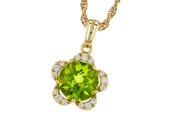 A329-72652: NECKLACE 2.16 PERIDOT 2.28 TGW (8MM RD)