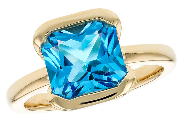 A330-55398: LDS RG 3.50 CT BLUE TOPAZ (9MM BT)