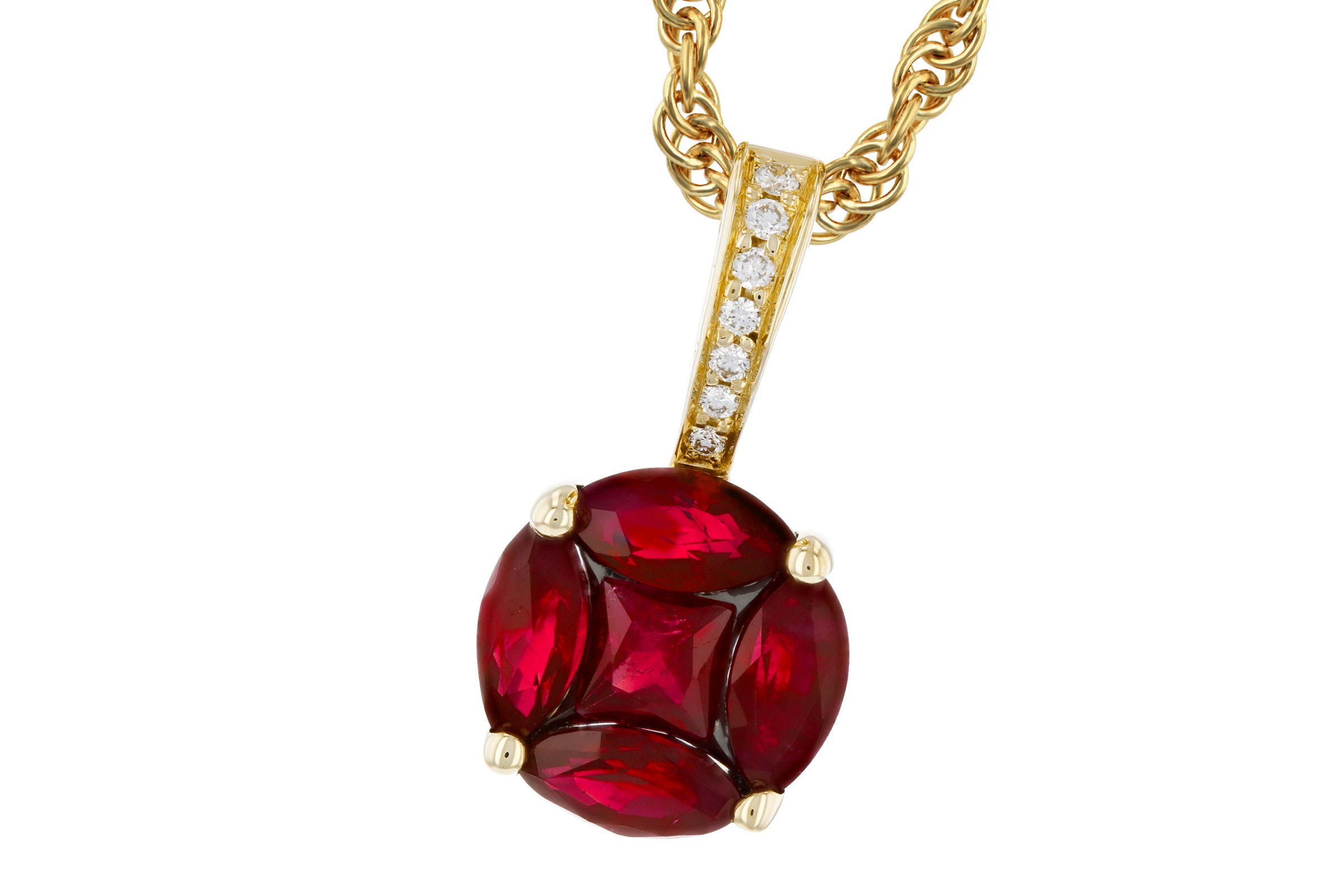 A330-55443: NECKLACE .80 RUBY .82 TW