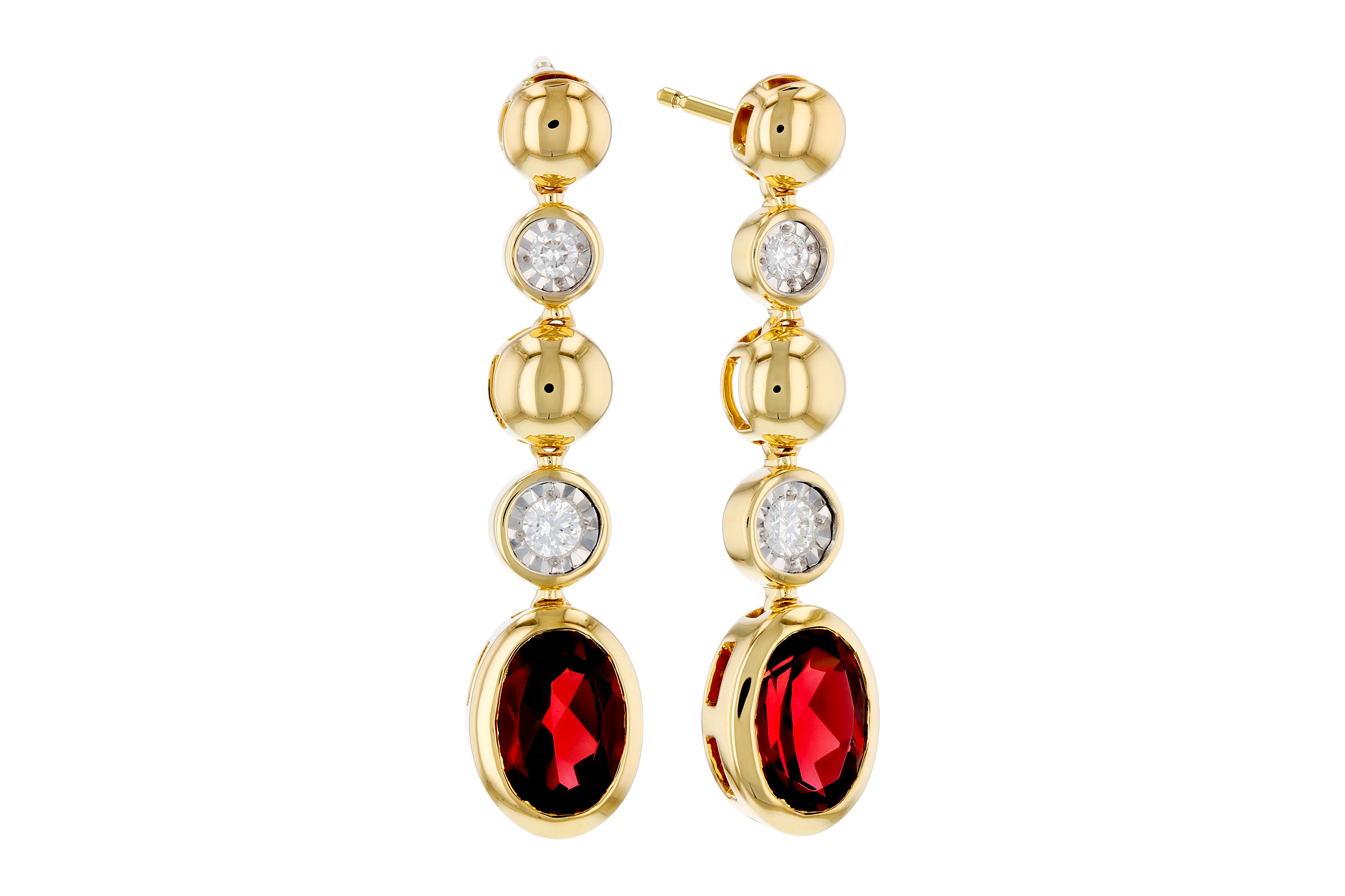 A330-56343: EARRINGS 1.76 TW GARNET 1.86 TGW