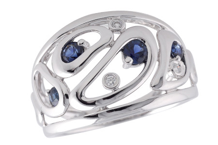 B239-69970: LDS WED RG .40 SAPPH .43 TGW