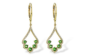 B245-09952: EARR .64 GREEN GARNET .98 TGW