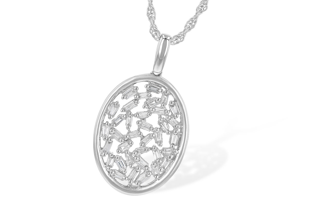 B245-14525: NECK .34 TW BAGUETTE DIAS