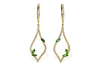 B245-15443: EARR .42 GREEN GARNET .77 TGW