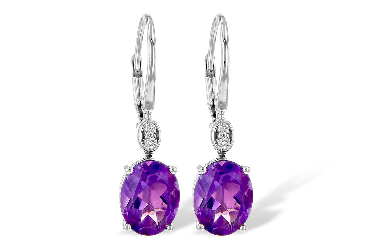 B245-18098: EARR 2.85 TW AMETHYST 2.90 TGW (9x7MM AMY)
