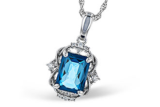 B327-85398: NECK 1.68 LONDON BLUE TOPAZ 1.73 TGW (8x6MM LBT)