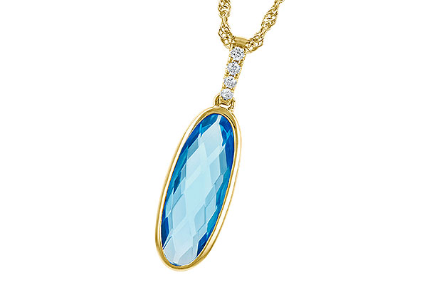 B327-85425: NECK 1.90 BLUE TOPAZ 1.93 TGW