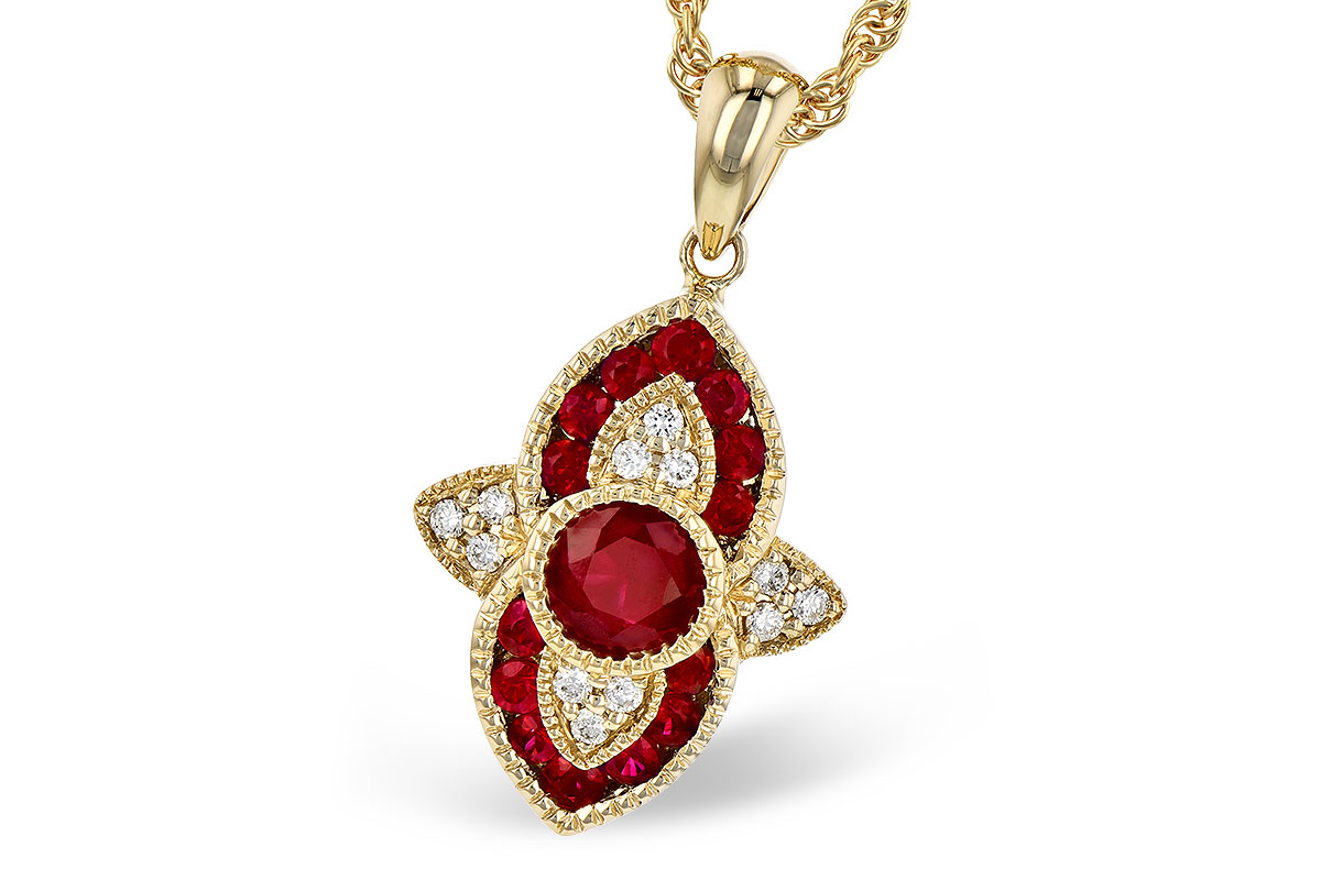 B327-85443: NECK .63 TW RUBY .70 TGW