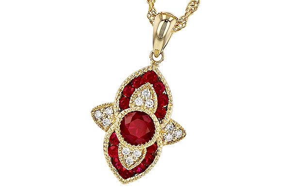 B327-85443: NECK .63 TW RUBY .70 TGW