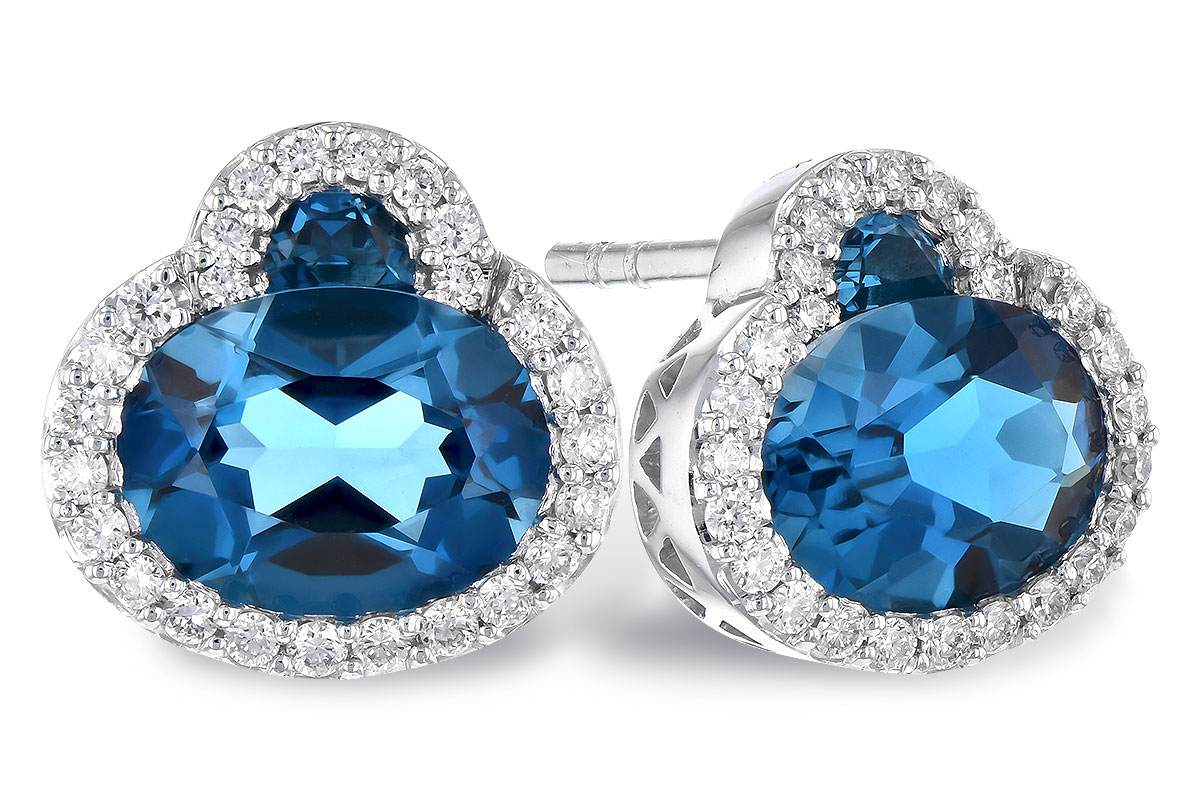 B327-89034: EARR 2.60 TW LONDON BLUE TOPAZ 2.81 TGW