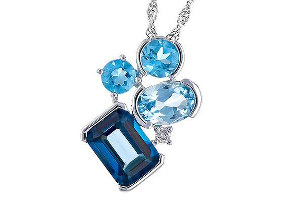 B327-89052: NECK 3.08 BLUE TOPAZ TW 3.11 TGW