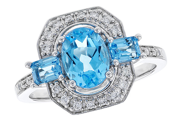 B328-76352: LDS RG 1.75 TW BLUE TOPAZ 1.90 TGW