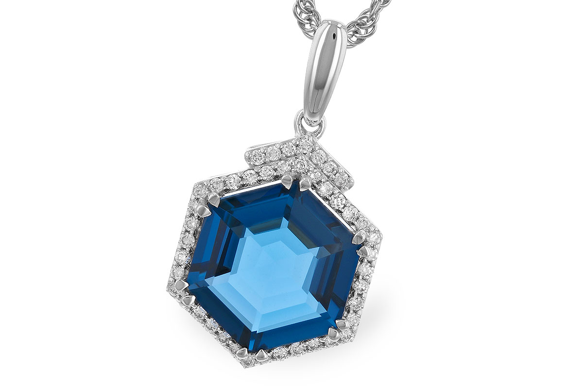 B328-77243: NECK 3.94 TW LONDON BLUE TOPAZ 4.12 TGW