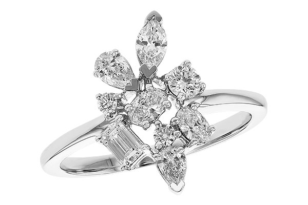B328-80907: LDS DIA RG .75 TW FANCY CUT DIAMONDS