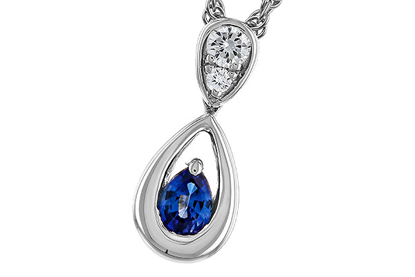B329-67234: NECKLACE .21 SAPPHIRE .27 TGW (4x3 SAPP)