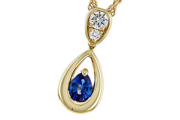 B329-67234: NECKLACE .21 SAPPHIRE .27 TGW (4x3 SAPP)