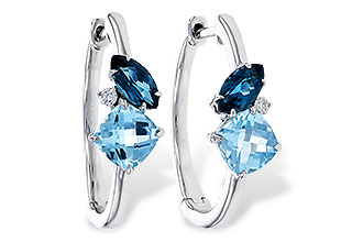 B329-68098: EARRINGS 1.82 TW BLUE TOPAZ 1.86 TGW