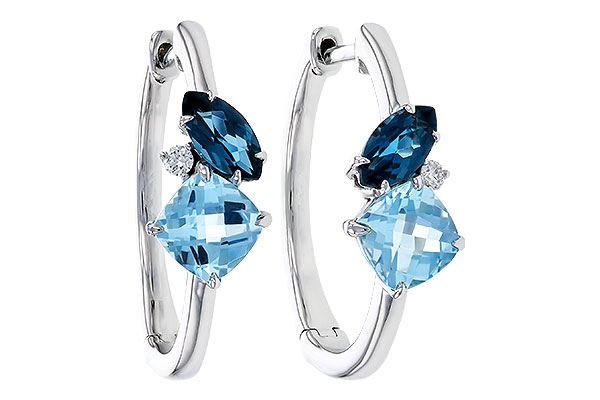 B329-68098: EARRINGS 1.82 TW BLUE TOPAZ 1.86 TGW