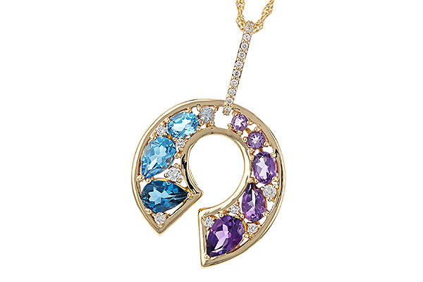 B329-68143: NECKLACE 1.77 SEMI-PREC (AMY & BT) 1.90 TGW