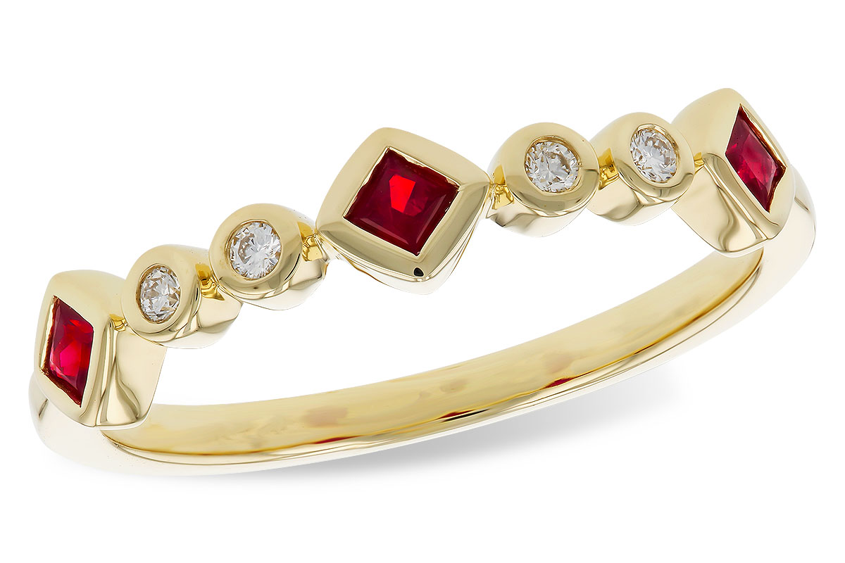 B329-68170: LDS WED RG .22 RUBY .27 TGW