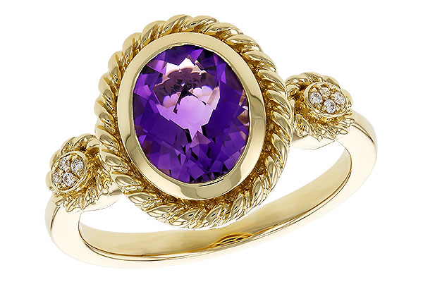 B329-72670: LDS RG 1.38 AMETHYST 1.40 TGW (9x7MM AMY)