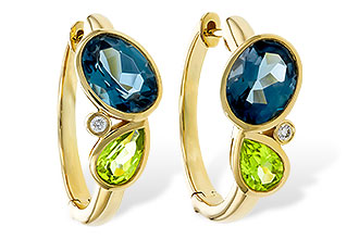 B329-72698: EARRINGS 2.97 SEMI-PREC (PER,LBT) 3.00 TGW