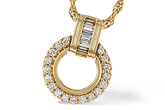 B329-72725: NECKLACE .12 BAG .33 TW