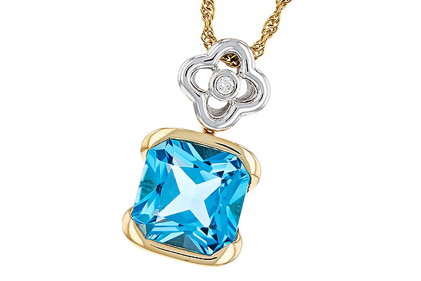 B330-55398: NECKLACE 3.50 BLUE TOPAZ 3.52 TGW (9MM BT)