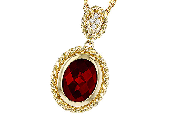 B330-55407: NECKLACE 2.10 GARNET 2.12 TGW (9x7MM GAR)