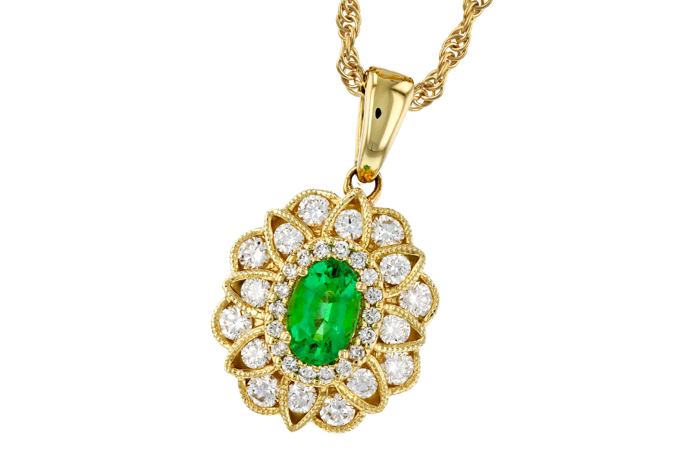 B330-56325: NECK .46 EMERALD .98 TGW (6X4 EMER)